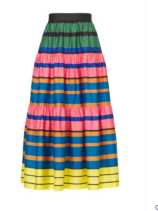 STAUD Dresses & Skirts - Staud Formentera Stripe Sea Skirt — Multicolor midi skirt